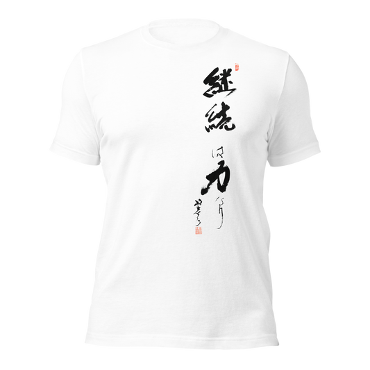 Calligraphy T-Shirts | 継続は力なり  Keizokuwa Chikaranari